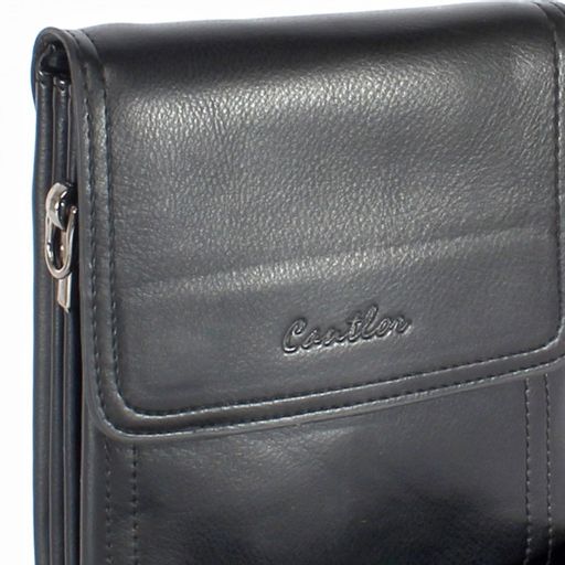 Cумка муж искусственная кожа Cantlor-L 3017S-5, 3отд, 1внеш.+3внут, карм, плечевой ремень, черный 242304  фото 4