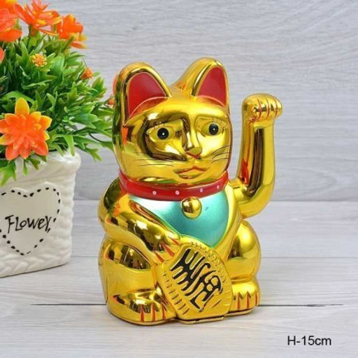 Фен-шуй сувенир Денежный кот 15 см / 0256A / уп 96/Манэко-кот - ГалеонТрейд фото 2