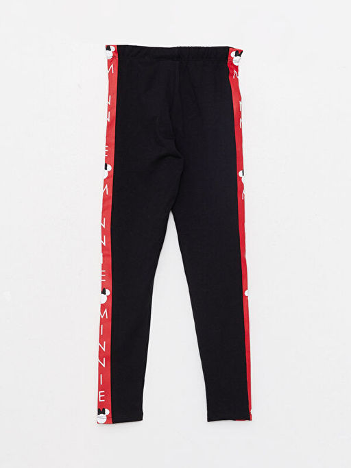Beli Lastikli Minnie Mouse Bask?l? Pamuklu K?z ?ocuk Uzun Tayt - Waikiki фото 2