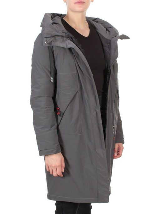 21-967 DARK GRAY Пальто зимнее женское AIKESDFRS (200 гр. холлофайбера) - Fashion фото 6