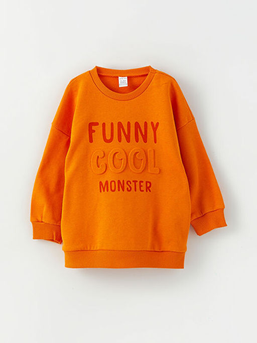 Bisiklet Yaka Uzun Kollu Bask?l? Erkek Bebek Sweatshirt 2li - Waikiki фото 2