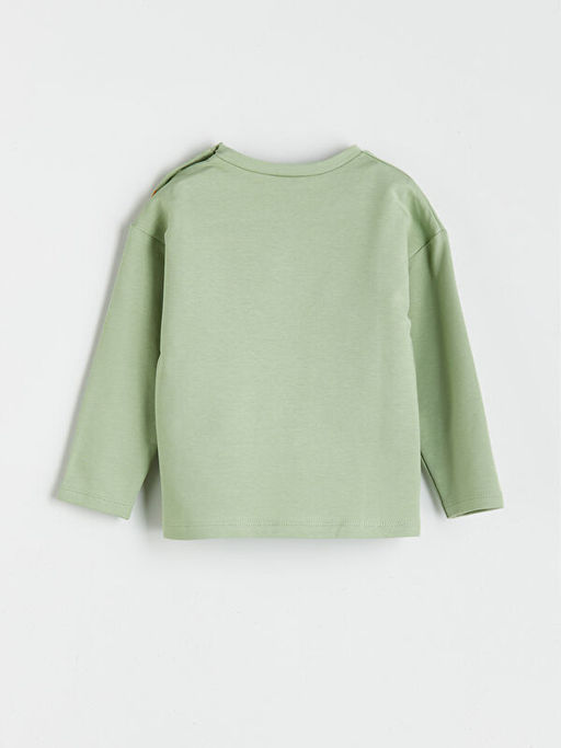 Bisiklet Yaka ?i?ekli K?z Bebek Ti??rt