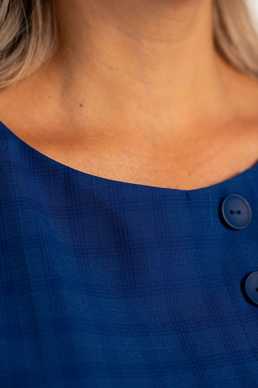 Блузка ТБ-127 клетка василек