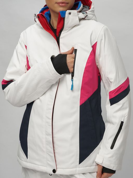 Горнолыжный костюм женский белого цвета 02201Bl - Chunmai фото 8