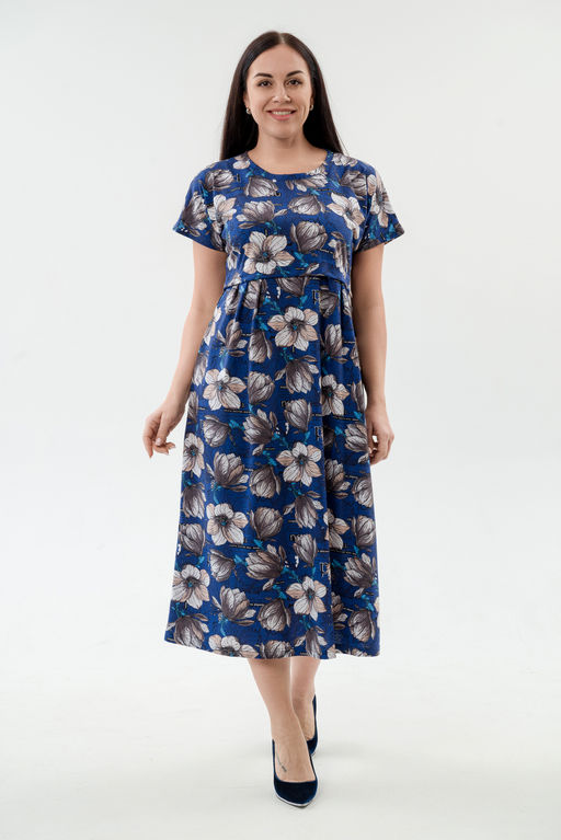 Платье женское из кулирки Миранда синий - Амадэль фото 13