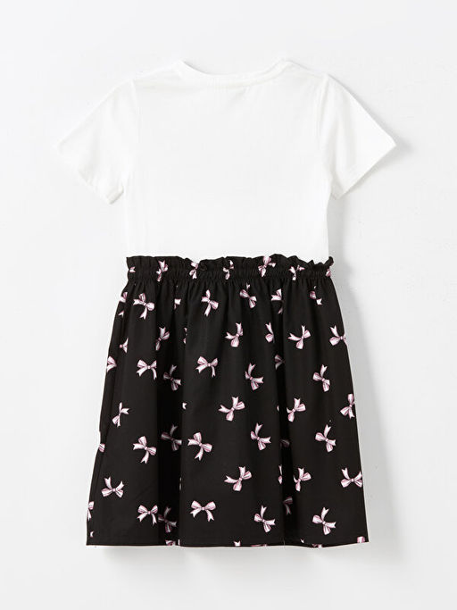 Bisiklet Yaka Bask?l? K?z ?ocuk Elbise - Waikiki фото 2