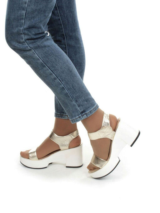 08-QL6989-1A WHITE Босоножки женские (натуральная кожа)