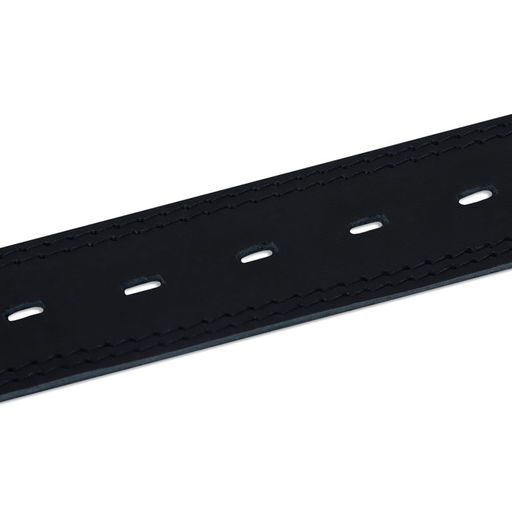 Ошейник кожаный двухслойный на замше, 3,5 см, ОШ 41-51 см, черный - Пижон фото 9