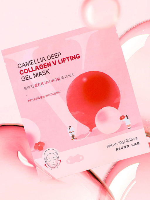 ROUND LAB Гелевая маска для лица / Camellia Deep Collagen V-Lifting, 10 г