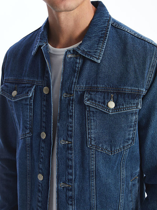 Standart Kal?p Erkek Jean Ceket