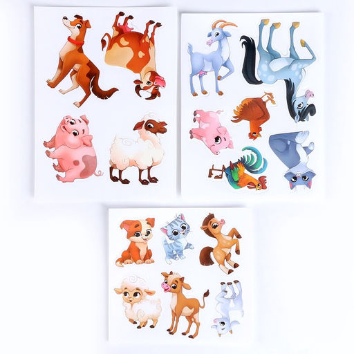 Цена за 2 шт. Развивающая игра на липучках «‎Изучаем животных. Ферма или деревня»‎