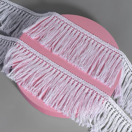 Тесьма декоративная «Бахрома», 75 мм, 10±1 м, белая