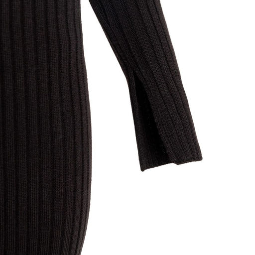 Платье женское миди MIST Knitwear, чёрное, размер 46