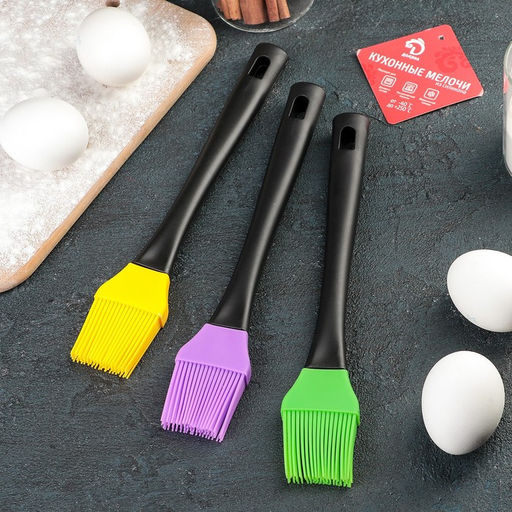 Кисть Доляна «Контраст», силикон, 23 см, МИКС