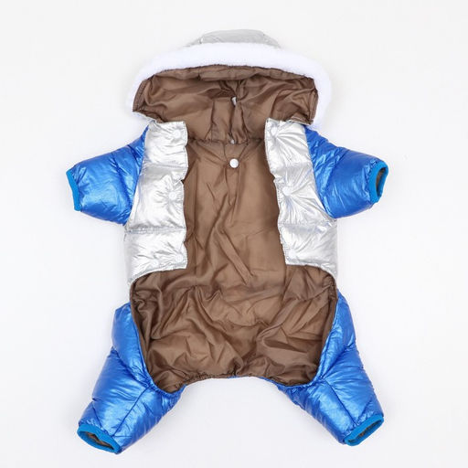 Комбинезон Блик с утяжкой, размер 12 (ДС 28 см, ОГ 38 см, ОШ 27 см), серебряно-синий - Simaland фото 8