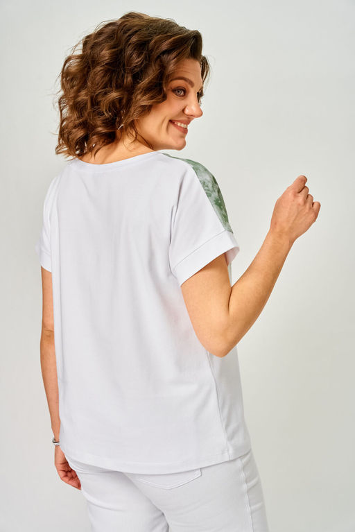 Футболка Rumoda 2258 зеленый, белый
