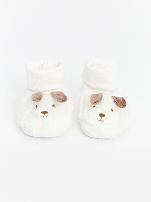 K?pek G?r?n?ml? Erkek Bebek ?orapl? Ev Ayakkab?s?