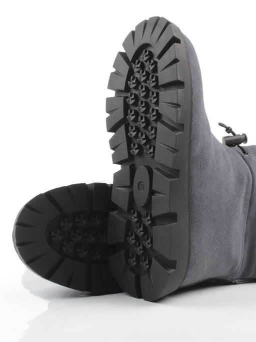 04-PAL273-3Z GRAY/BLUE Ботинки зимние женские (натуральная замша, 100% шерсть)