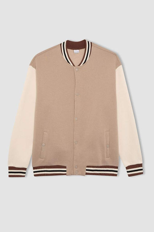 Кардиган-бомбер Relax Fit с воротником-стойкой - Defacto фото 7