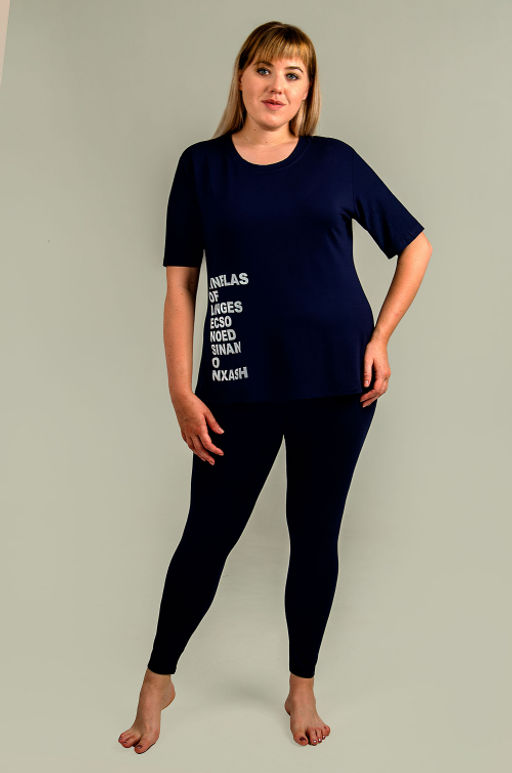 Арт. 2623 Костюм с лосинами 50-58 (5 шт) Цвет:верх-черный, низ-черный