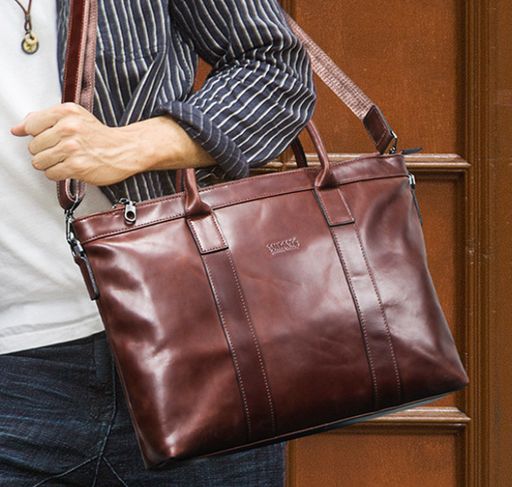 Портфель мужской из телячьей кожи - Sefaro фото 2