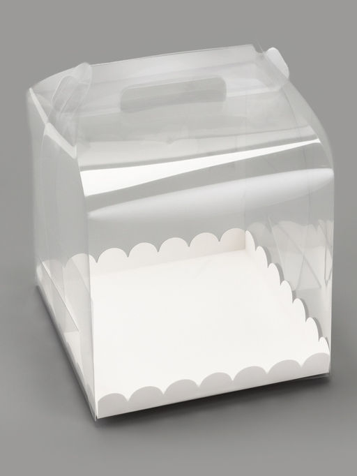 PVC Коробка для торта, прозрачная, 20×20×20 см