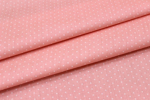 Сатин Белое пшено на св.лососевом, ш.1.60м, хлопок-100%, 110гр/м.кв - Купава фото 3