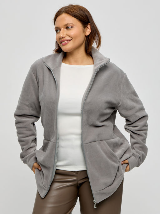 Толстовка женская из флиса Скарлет светло-серый - Амадэль фото 4