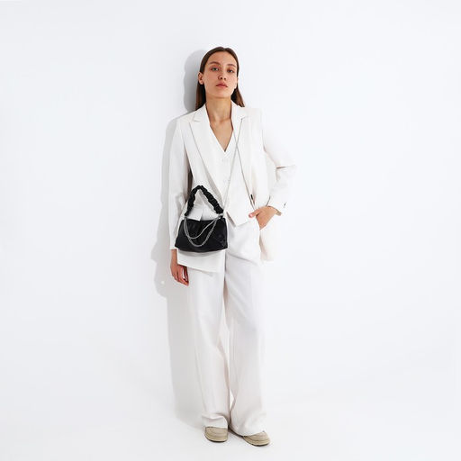 Сумка-багет на молнии, цвет чёрный - Simaland фото 9