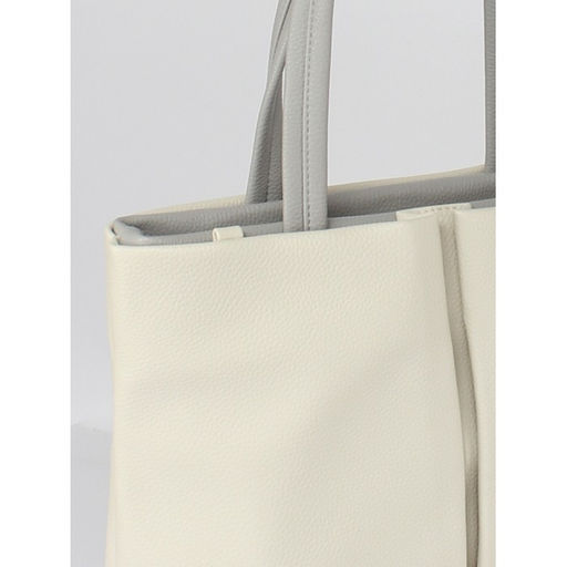 Сумка женская искусственная кожа ADEL-313 (формат А 4), 2отд, плечевой ремень, бежевый/серый флотер 258990 - Adelia фото 4