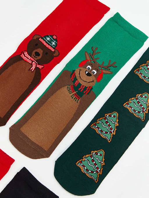 Y?lba?? Temal? Erkek ?ocuk Soket ?orap 5li