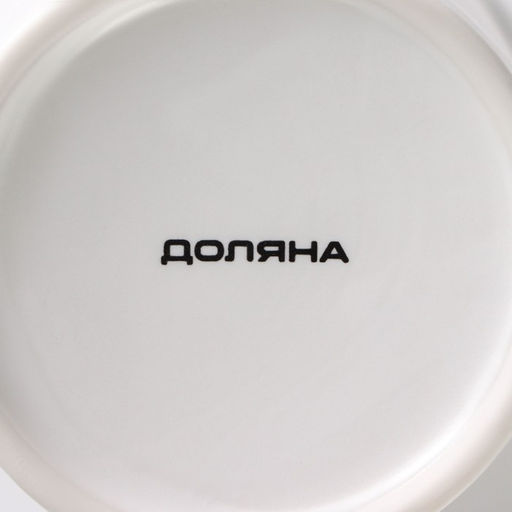 Кружка Доляна Цветение любви, 380 мл, фарфор, белая