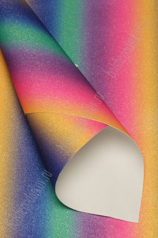 Кожзам с блестками Радуга А4 (5 листов) SF-3232, №5