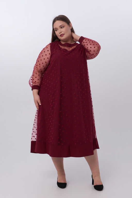 Платье Luxury Moda 1157 бордовый