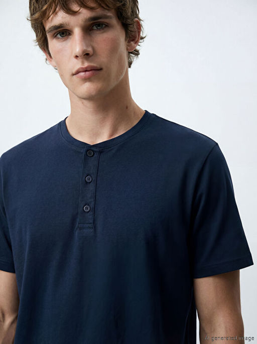 Bisiklet Yaka Erkek Pijama ?st?