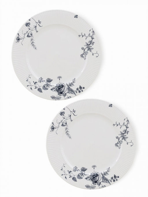 Набор тарелок сервировочных 2 шт, D26,7 белый фарфор