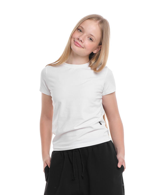 Футболка для девочки скимс для школы с коротким рукавом 22-7694 черный - Mini maxi фото 22