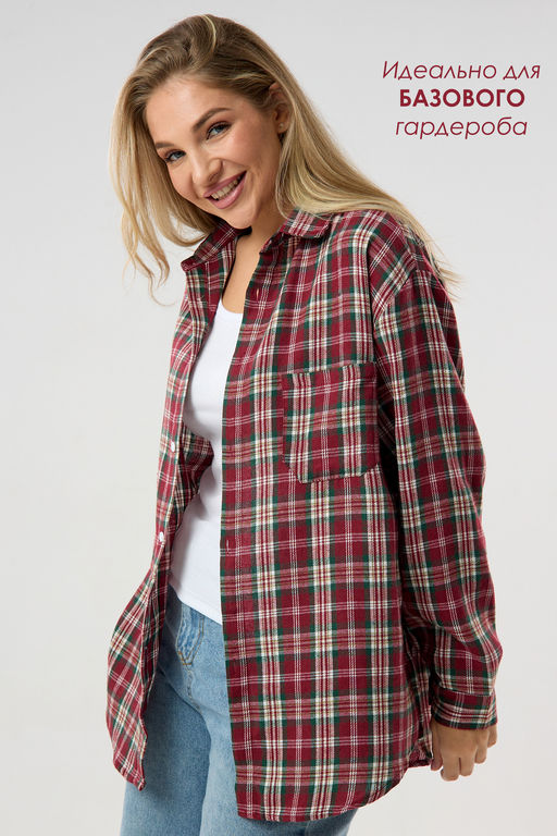 Рубашка женская в клетку