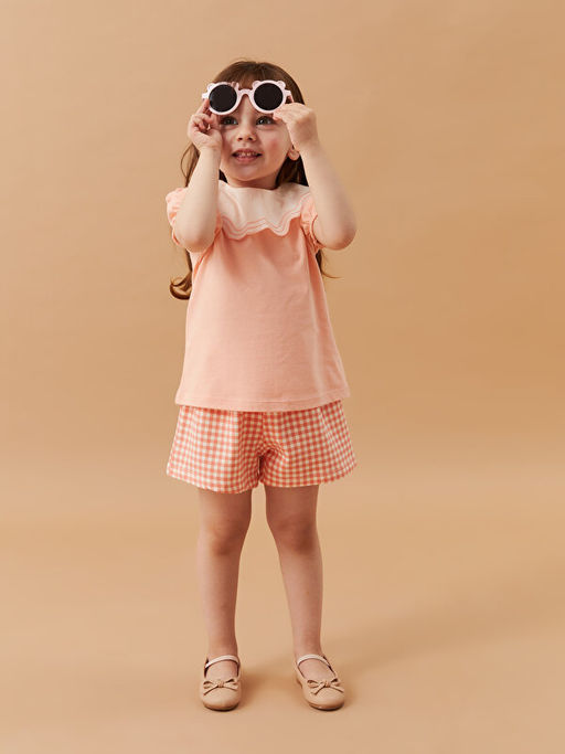 Bebe Yaka K?sa Kollu K?z Bebek Ti??rt - Waikiki фото 2