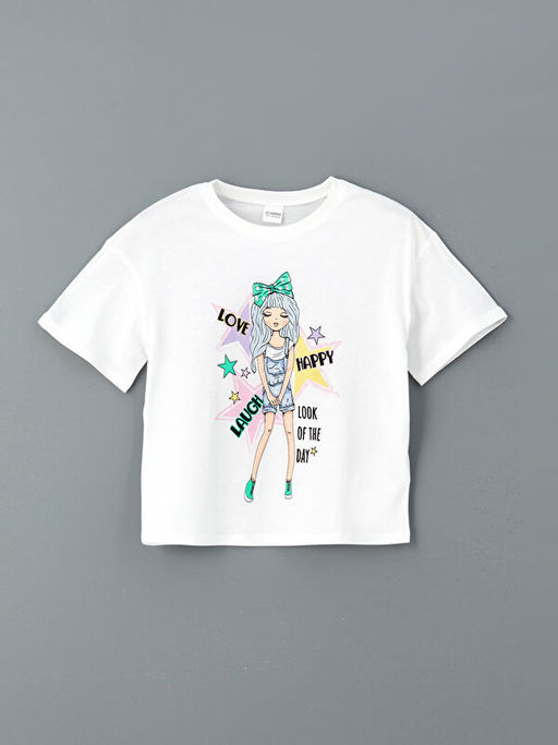 Bisiklet Yaka K?z ?ocuk ?ortlu Pijama Tak?m?