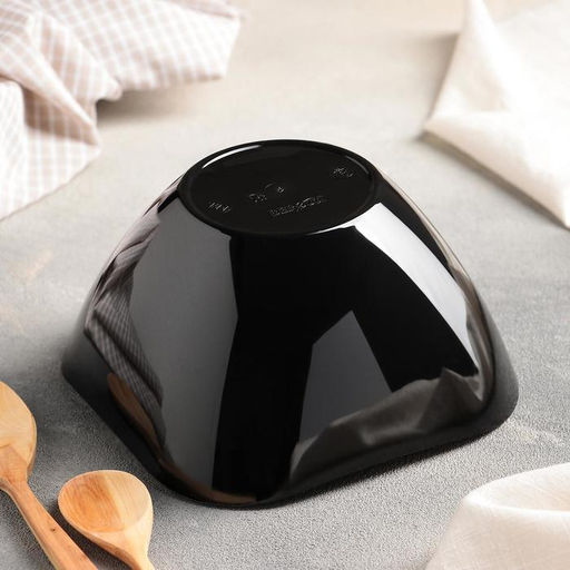 Цена за 2 шт. Салатник пластиковый BEROSSI «Рондо», 1 л, чёрный