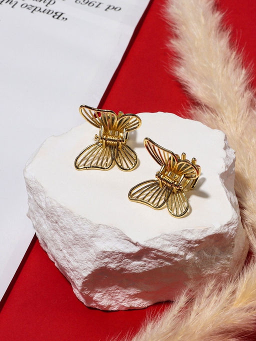 Цена за 2 шт. Крабик для волос «Менди», набор 2 шт., 2.5 см, золото