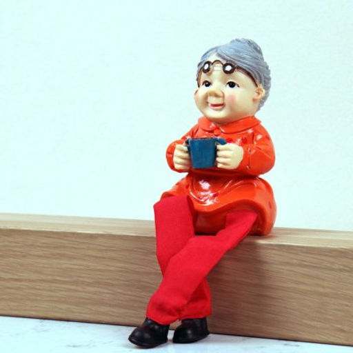 Цена за 4 шт. Фигурка Бабушка, Дедушка висячие ножки 25 см / YG759-AB /уп 4/96/микс - Галеонтрейд фото 12