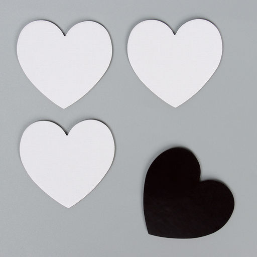 Набор холстов на магните «Сердце», 7,5 см, 4 шт