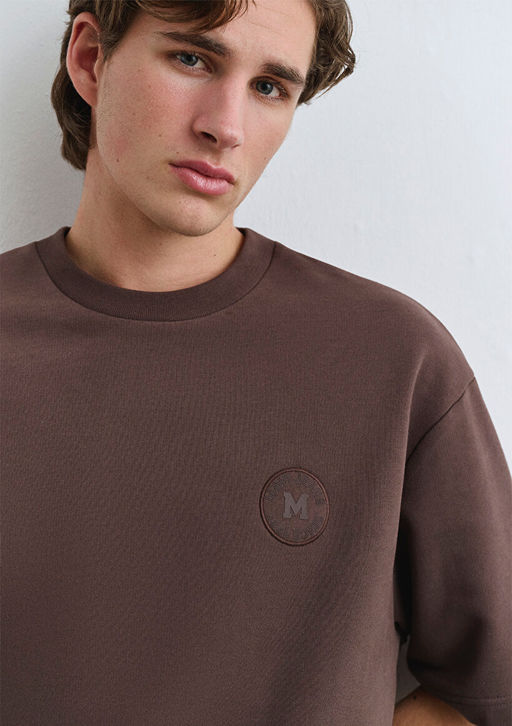 Mavi Patch Logo Kahverengi Tisort  фото 5