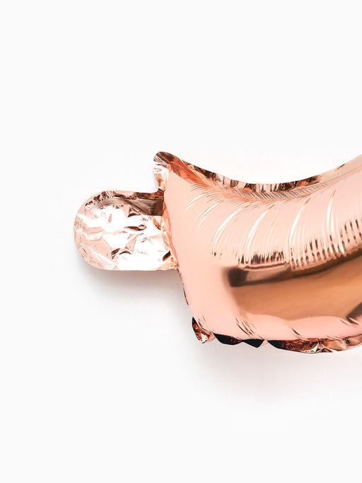 Цена за 2 шт. Воздушный шар фольгированный 22" «Бант», розовое - золото