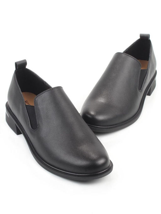 03-M47-20 BLACK Лоферы женские (натуральная кожа)