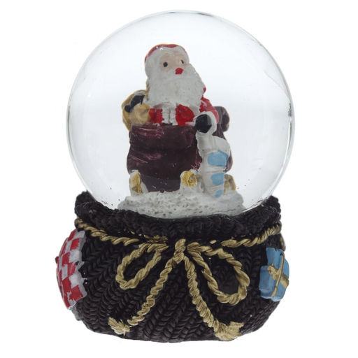 Фигурка декор в стекл шаре "Дед Мороз/Мишка/Олень", D 4.5 см, L4,5 W5 H6 см, 4в.