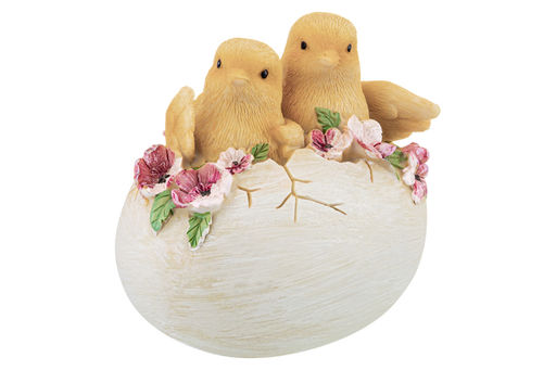 Фигурка декор. 9,5*7,5*9,5 см "Цыплята в яйце"