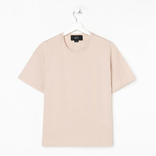 Футболка женская MIST basic, размер 44-46, бежевая